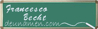 Francesco Becht Visitenkarte
